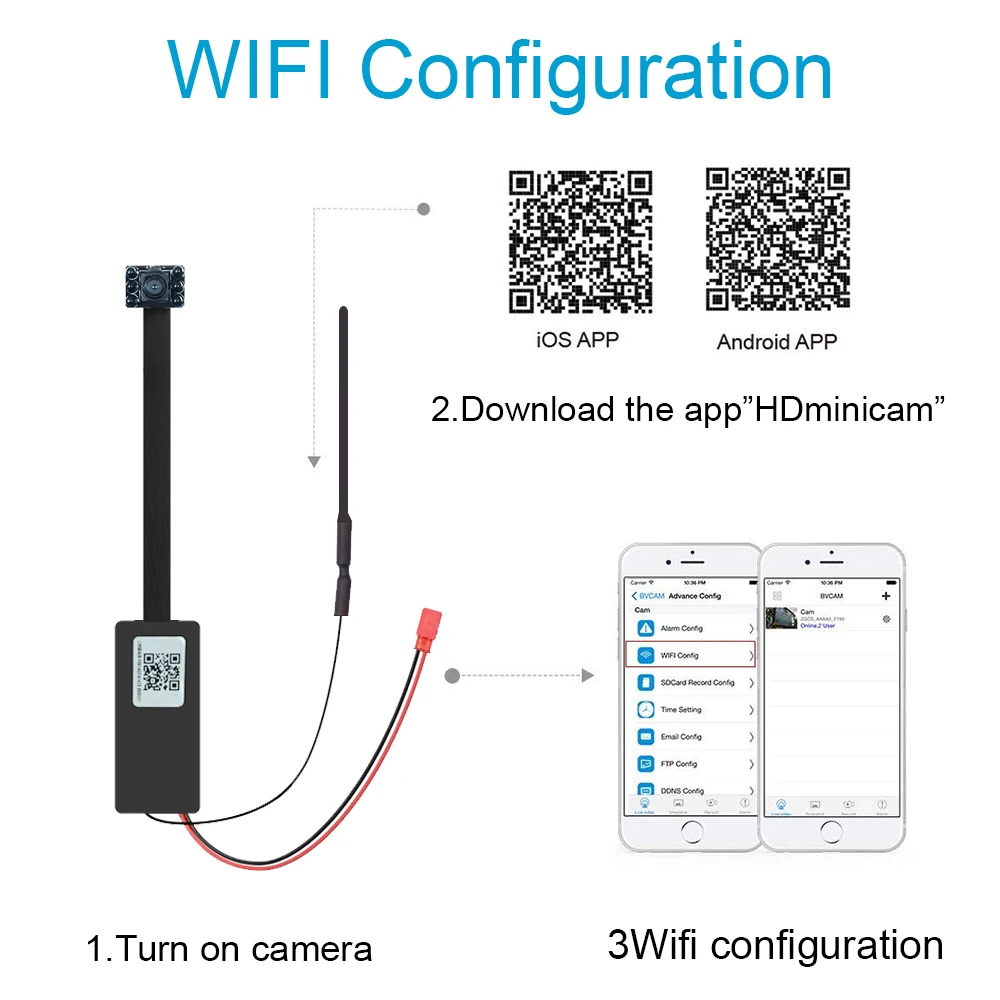 Hot 1080P Mini Wifi Camera HD wifi P2P TF slot video Recording Motion Detection remote control Security with night vision | Электроника