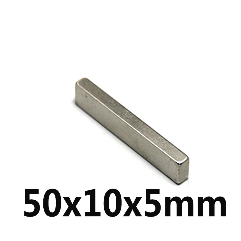 * 2 шт. 50*10*5 очень сильные неодимовые магниты 50x10x5 N35 мощный магнит постоянный мм |