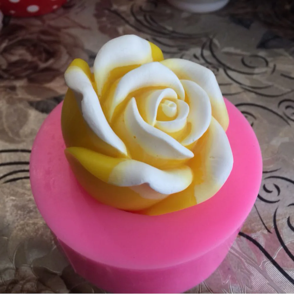 3D Роза Мыло силиконовая форма силикагель Форма Силиконовая свеча s украшение
