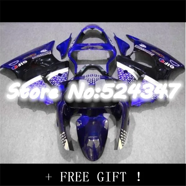 Комплект обтекателей для мотоцикла B KAWASAKI Ninja ZX6R 00 01 02 636 2000 2001 2002 белый синий