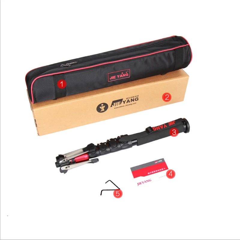 Алюминиевый Профессиональный штатив для фотоаппарата с ремешком для переноски, бесплатная доставка, высота 1750 мм, JIEYANG JY0506BT