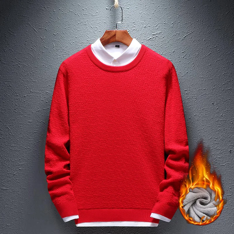 

Sweaters Pure color of 2019 autumn winters winter new men's cultivate one's morality men's warm sweater Man sweater teenagers