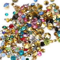 mixed sizes 1000pcs many colors to choose point back resin rhinestones round glitter beads for jewelry making diy supplies