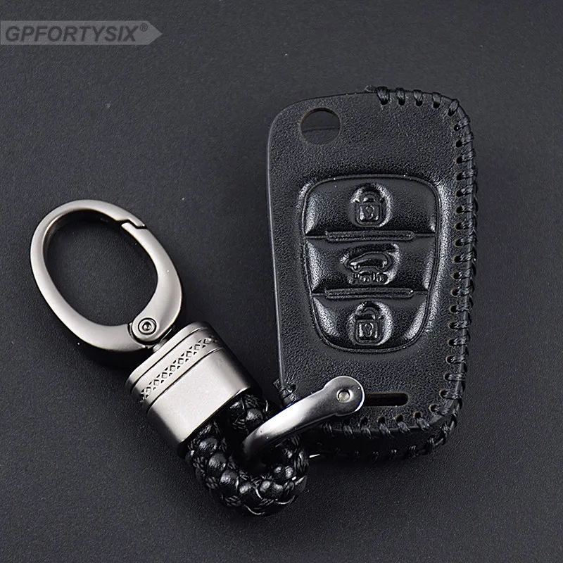 Автомобильный кожаный чехол для ключей подходит KIA RIO K2 K5 Sportage Sorento Ceed|fob cover|car key case