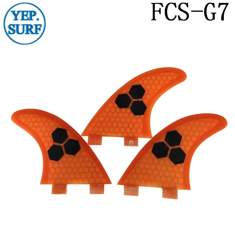 Плавник для серфинга FCS G7 Fin сотовый плавник доски оранжевый цвет Серфинг квилhas