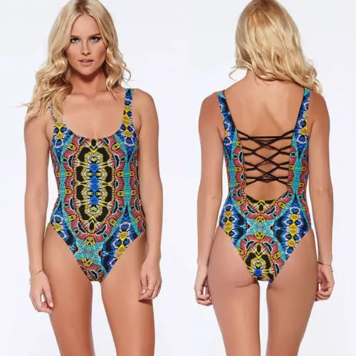 Бикини Для женщин принт купальник-бикини с цветочным принтом костюмы лифом