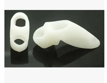 1pair white 1 пара, Профессиональный корректор, ортопедический силиконовый разделитель большого пальца, корректор для педикюра, инструмент для ухода за ногами - Цвет: 1pair white