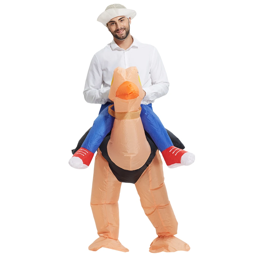 Карнавальный Хэллоуинский смешной костюм для взрослых и детей Надувные костюмы "Ездить на небесной лошади" с воздушным наполнением.