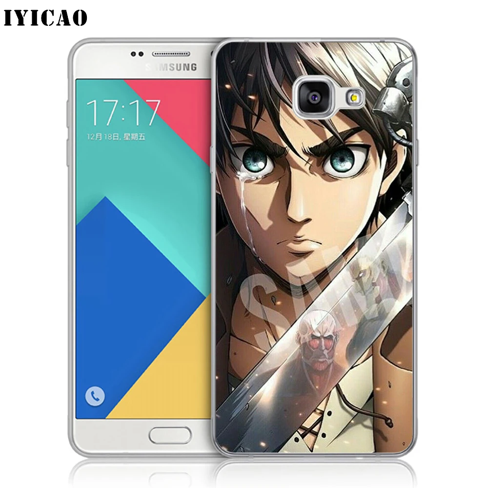 Мягкий силиконовый чехол IYICAO Eren Jaeger для Samsung A10 A30 A40 A50 A70 M10 M20 M30 из ТПУ | Мобильные