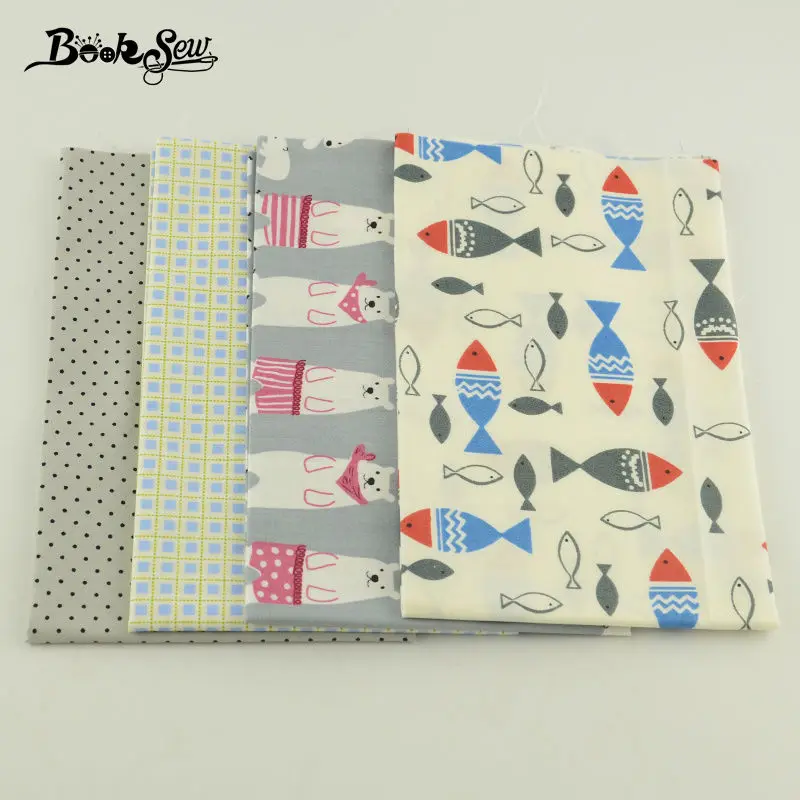 100% Cotton twill animals/ stripes and black dots style Fabri Home Textile booksew tildas materials Patchwork Sewing Clothing|cotton twill|patchwork