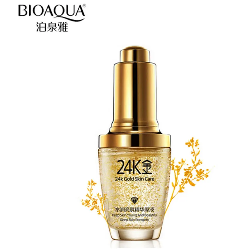 

BIOAQUA 24K Gold Face Cream Whiten Moisturizing 24 K Gold Day Cream Hydrating 24K Gold Essence Serum for Women Face Skin Care