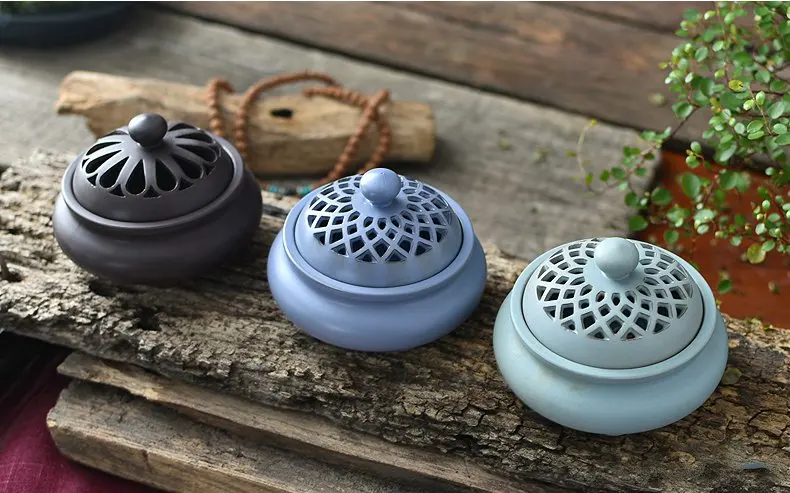 

PINNY Copper Alloy Sandalwood Smell Removing Metal Craft Incense Burner Censer Aromatherapy Furnace Buddha With Decoration