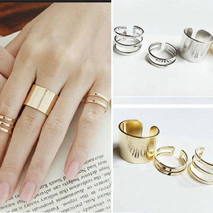 3 шт./Набор. Модное Открытое кольцо верх пальца над кончиком средней длины Над
