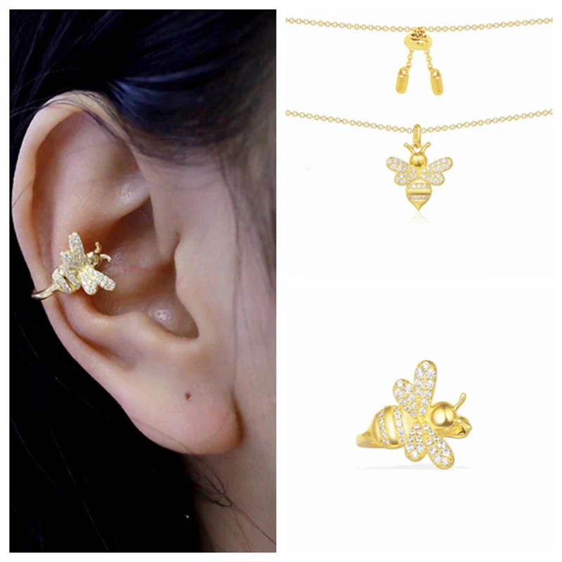 Женский ювелирный комплект из колье и серёг серебра 925 пробы|jewelry set 925|animal jewelry