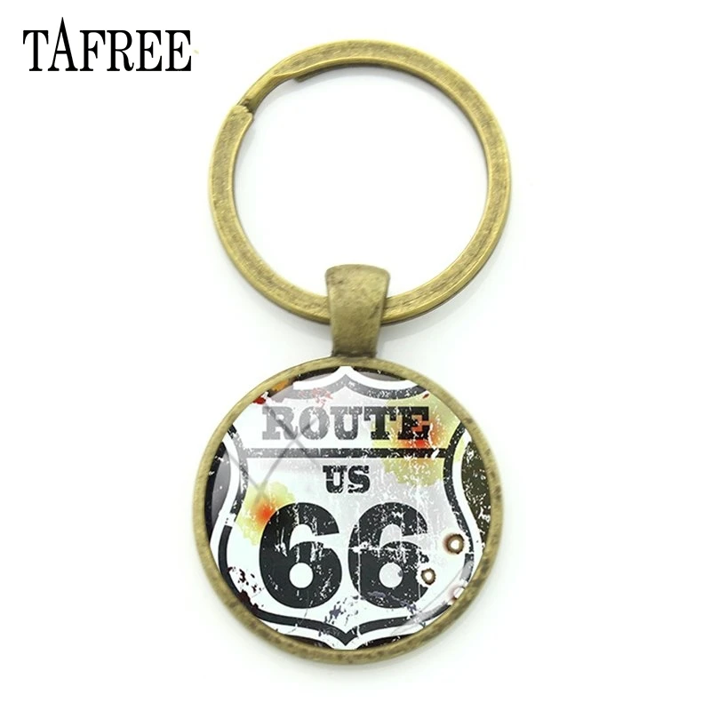 TAFREE шоссе 66 США, дорожные знаки, брелки, модные трендовые брелки-цепочки, металлический кулон для ключей от автомобиля, ювелирные изделия для лучшего друга UR08 - Цвет: UR19