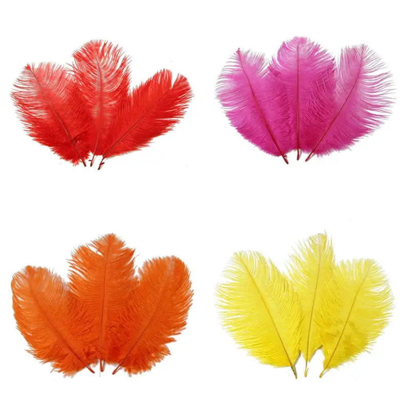 

wholesale fluffy soft ostrich feather 50-500pcs/lot 25-30 cm DIY ostrich feathers for crafts decor Jewelry Craft Making plumas