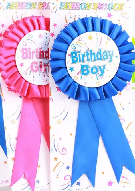 Модная Детская награда на день рождения лента призовой значок брошь для девочек
