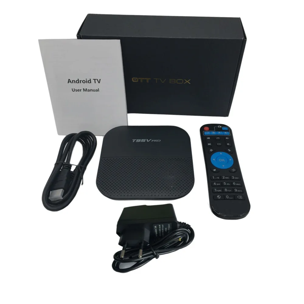 T95V Pro Android TV Box 7.1 Amlogic S912 Восьмиядерный 2 ГБ 16 KD 2.4 г/5 г WI FI BT 4.0 4 К H.265 VP9 HDR плеер|octa-core tv