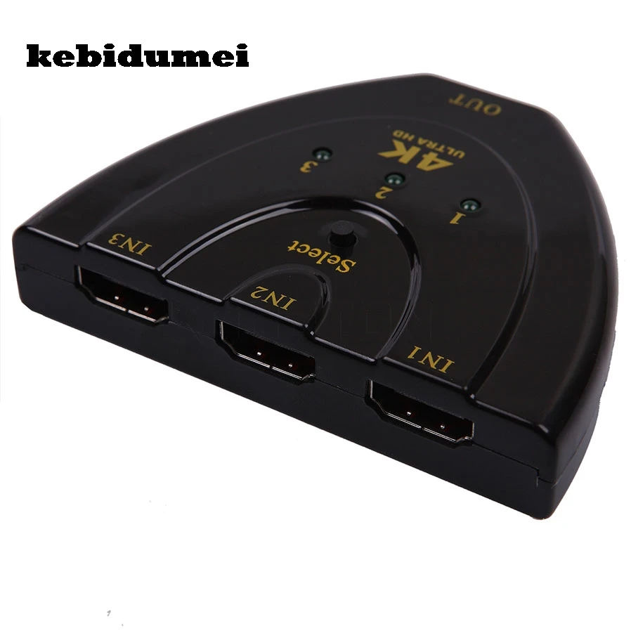 Kebidumei высокое качество 4K * 2K мини совместимому с HDMI сплиттер 3 Порты и разъёмы