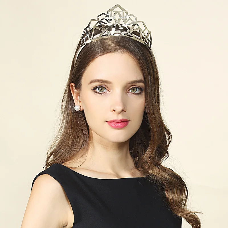 

Newest Wedding Headwear Girls Bridal Veil Popular Bridal Hair Accessories Crown Wedding Photography Fedoras Hat Hair Wear B-8714