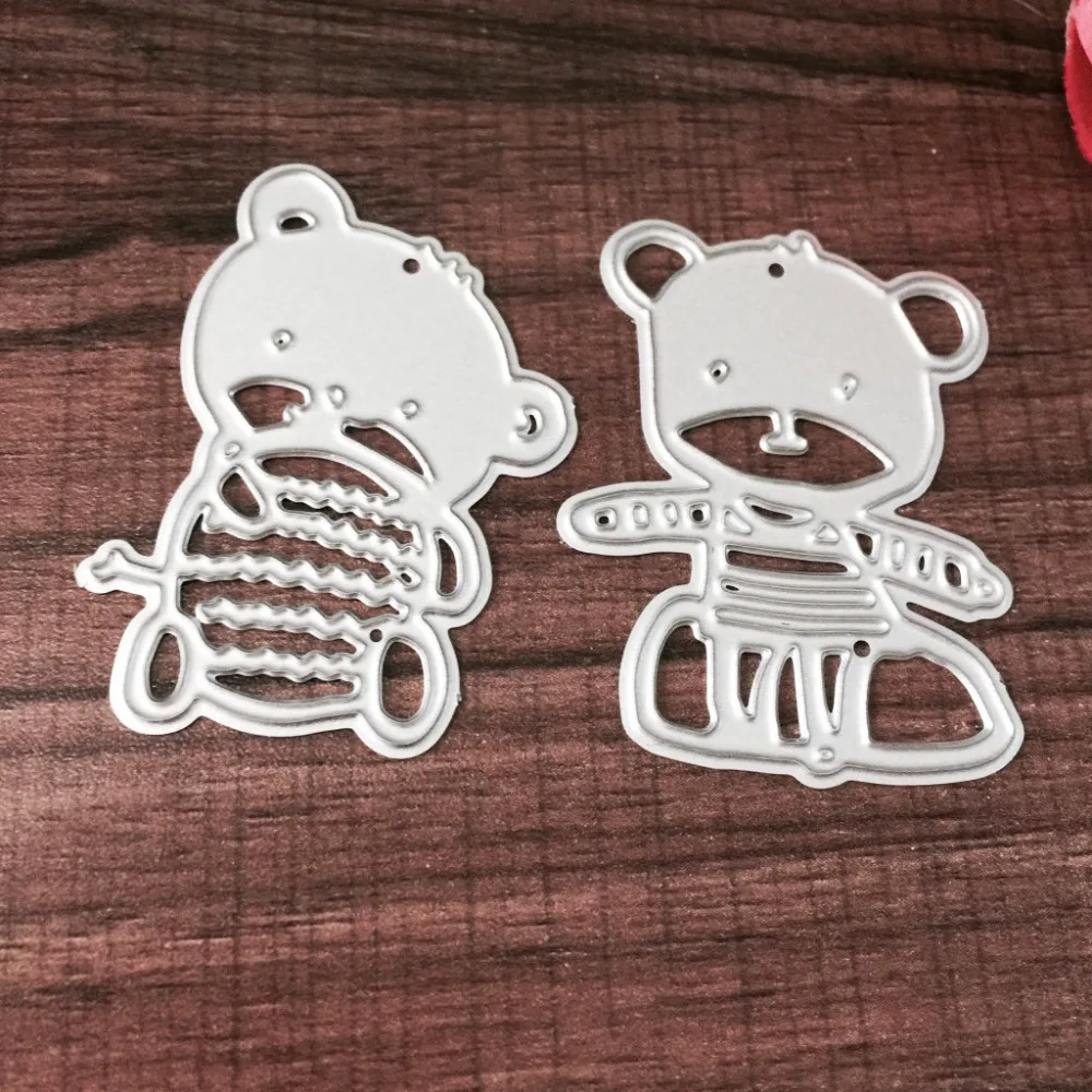 Cute Two Bears Frame Metal Cutting Dies Stencils For DIY Scrapbooking Valentine Decoration Embossing Handcraft Die Cuts | Дом и сад