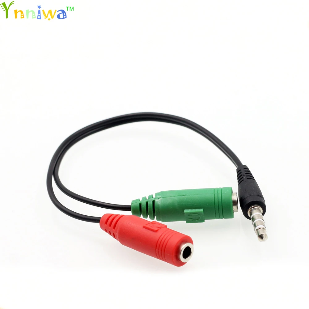 

10pcs/lot 3.5mm Jack Male to Female Headphone Stereo Earphone Audio Splitter to Micrphone Adapter Cable For Phone 6 5S 4S