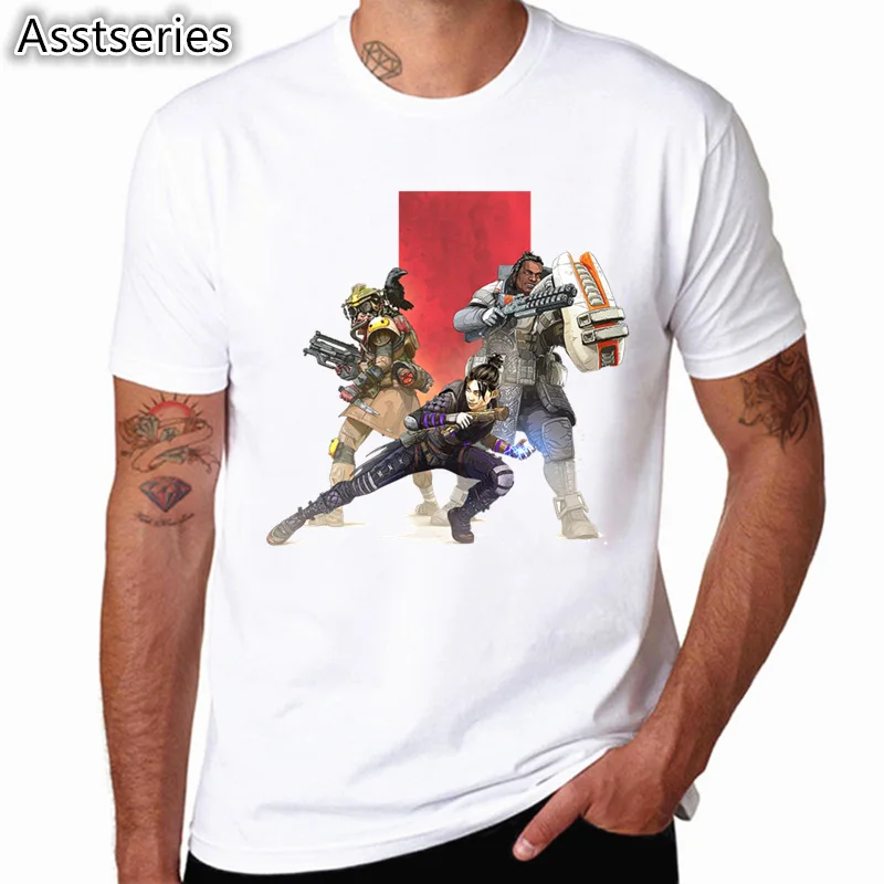 Apex Legends игровая футболка для мужчин лето футболки с коротким рукавом взрослых