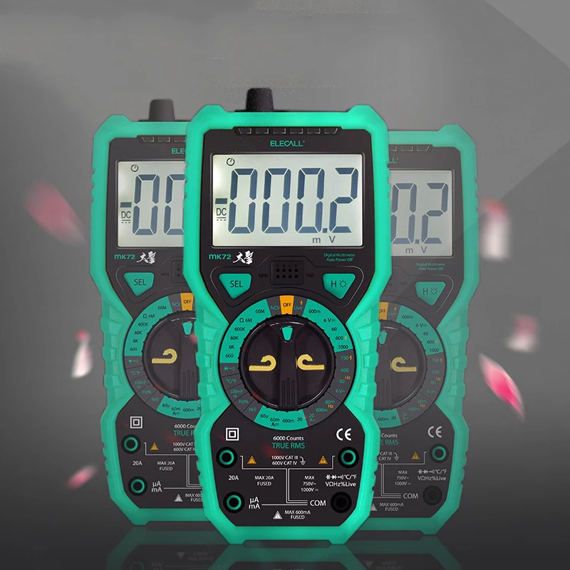 Elecall MK72 High - Precision True RMS Digital Multimeter Handheld With Temperature Capacitance LCD Backlight UK | Инструменты