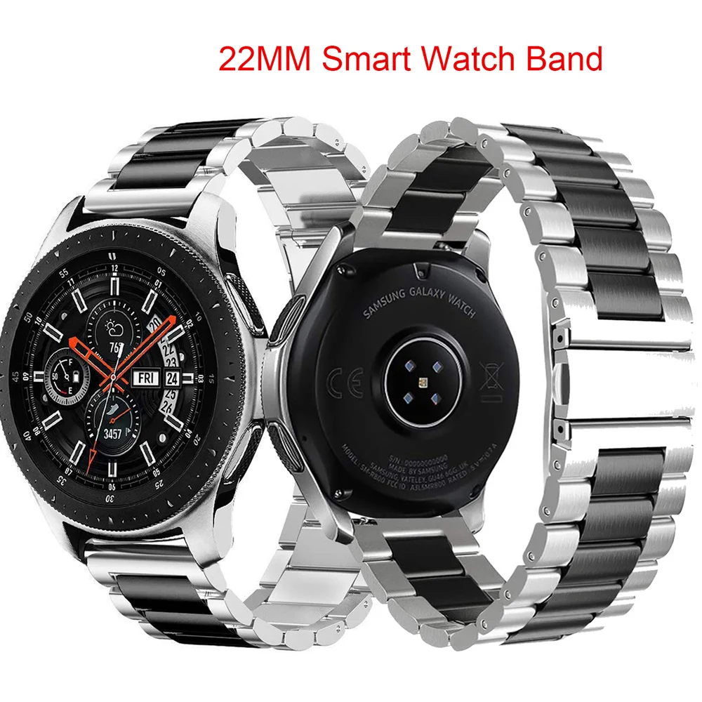 22 мм Универсальный новый браслет из нержавеющей стали для samsung Galaxy Watch 46 мм/gear S3 Classic/S3 Frontier Смарт часы ремешок