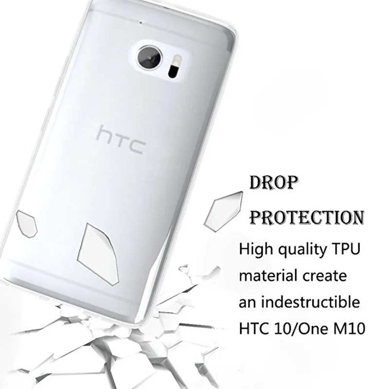 Soft Transparent TPU Phone Case For HTC 10 Evo Pro lifestyle Cover Avti-knock Crystal Clear Back shell for One E9 E9S a9 plus |