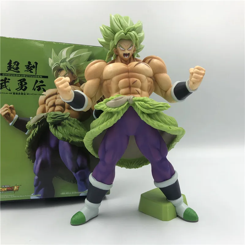 Dragon Ball Z Super Broly Movie Ver. Зеленые волосы против Гоку броли Супер Saiyan боевой формы ПВХ Фигурки Модель DBZ 24 см