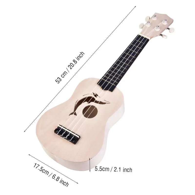 21-дюймовое укулеле DIY Kit липа Гавайская гитара ручной сборки Игрушка раскраска детали укулеле набор для любительской