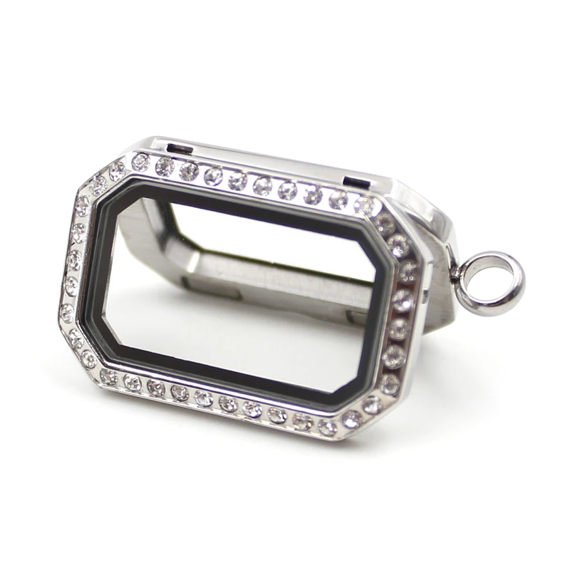 Подвеска-медальон женская из нержавеющей стали с кристаллами 20 мм х 30 | Украшения