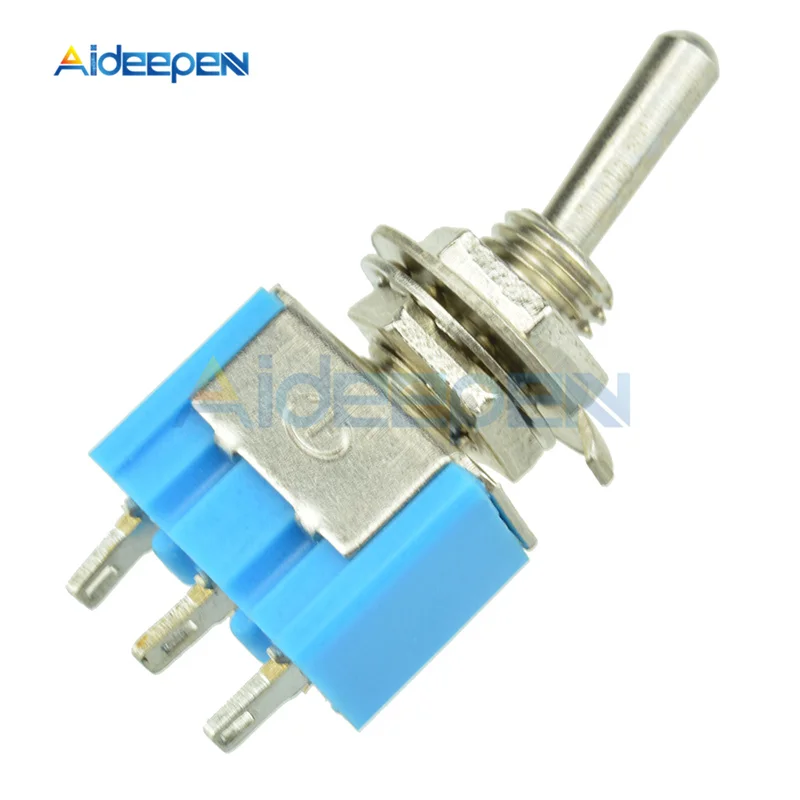 2 шт. мини Toggle 3Pin тумблер 3A 250 V AC/6A 125 V ВКЛ.-ВКЛ. 3 Pin 2 позиционные амортизирующие, для баскетбола переключатель