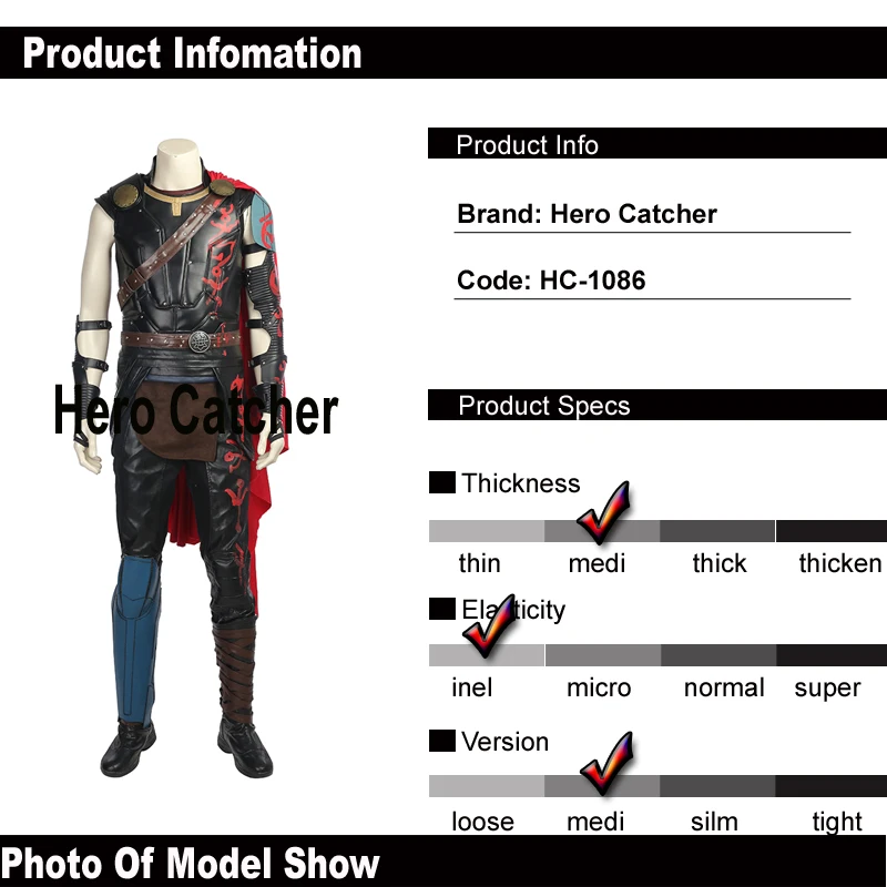 Герой Catcher 4 Высокое качество Тор Ragnarok Косплей Костюм ТОР 3 наряд костюм Тора на заказ