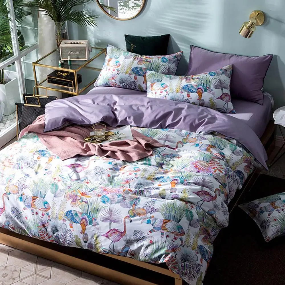 2019 богемные животные павлина пододеяльник набор роскошный Египетский хлопок
