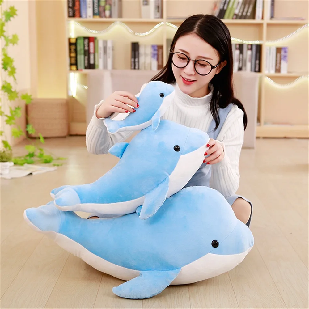 

20cm Soft Kawaii Office Nap Pillow Dolphin Plush Toys Stuffed Down Cotton Animal Pillow Kids Toy Christmas Gift for Girls