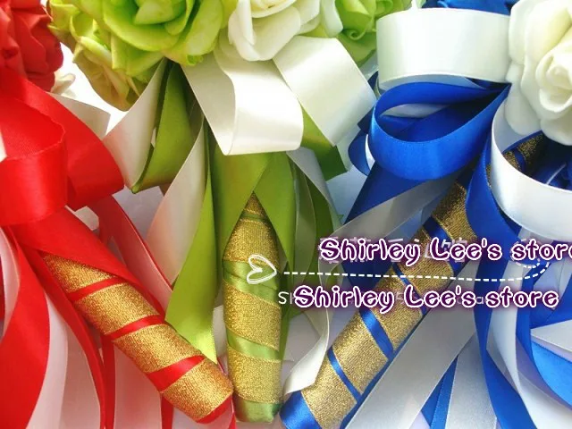 Новое поступление! (8 шт./лот) Красивые Свадебные цветы букеты с жемчугом