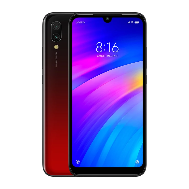 В наличии глобальная версия Xiaomi Redmi 7 Мобильный телефон 6 26 дюймов 3 ГБ + 64 Гб Snapdragon