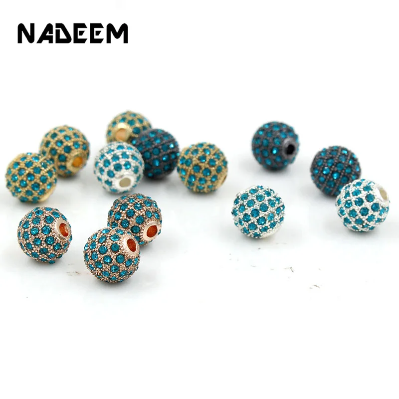 5 шт./лот оптовая продажа синие хрустальные бусины из циркона для изготовления