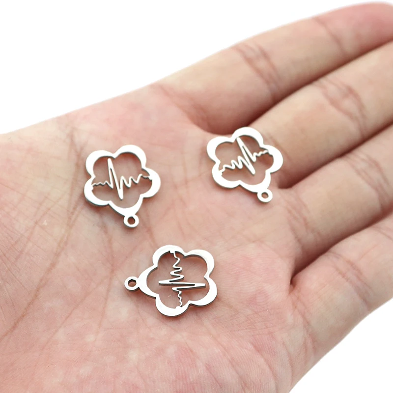 Semitree 5 шт. подвески из нержавеющей стали с изображением сливы DIY ожерелье браслет