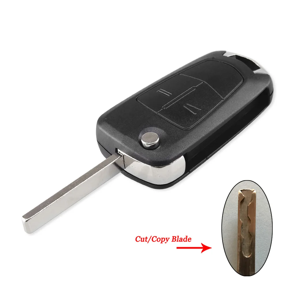 KEYYOU Cut Blade 2 кнопки для Vauxhall Opel Corsa Astra Vectra Signum откидной пульт дистанционного управления складной Автомобильный Брелок чехол в виде ракушки стиль - Количество кнопок: 2BT Cut Blade