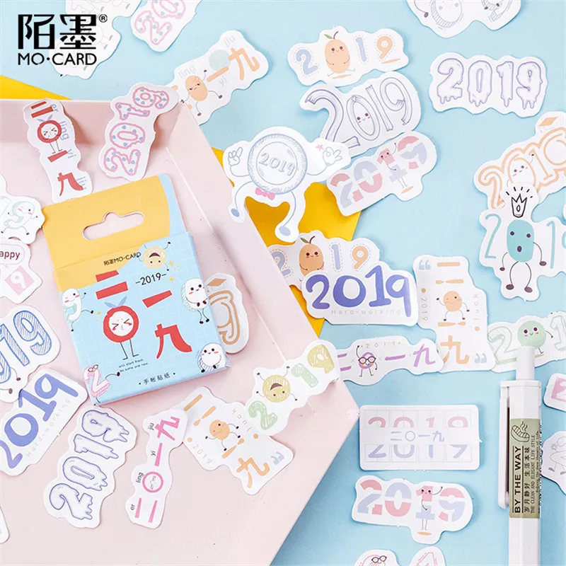 Мини 2019 наклейки с цифрами календарь наклейка для планировщика украшение