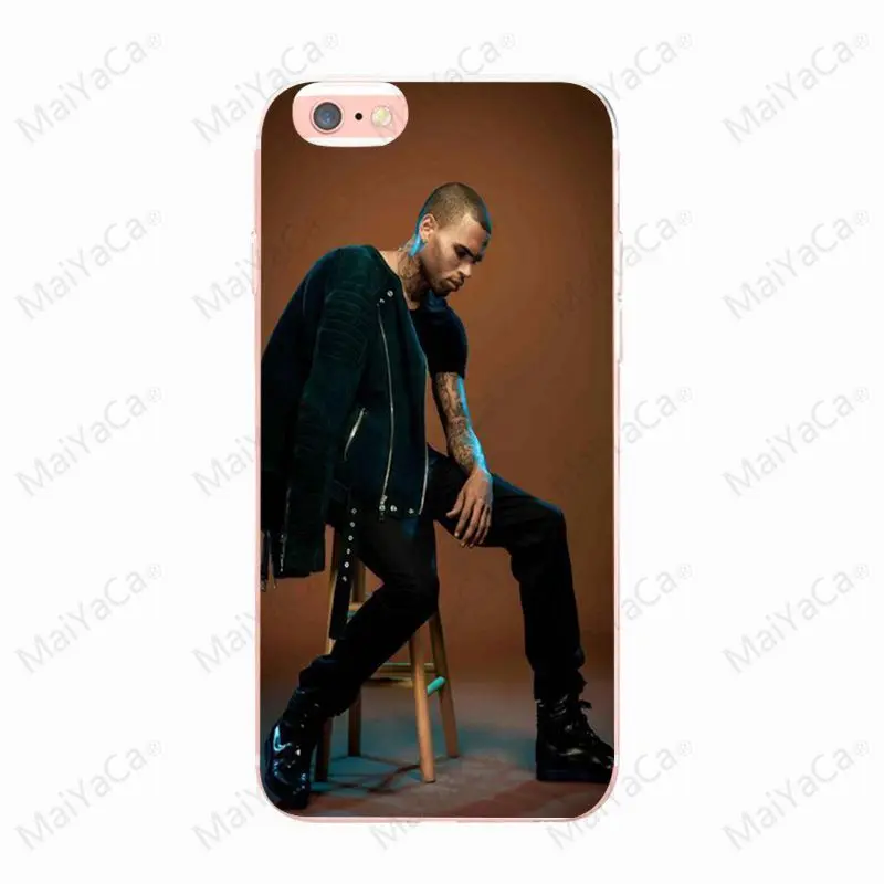Чехол Chris Brown для iphone 7plus X 8 8plus 7 6 6s Ультратонкий силиконовый защитный чехол 12 mini