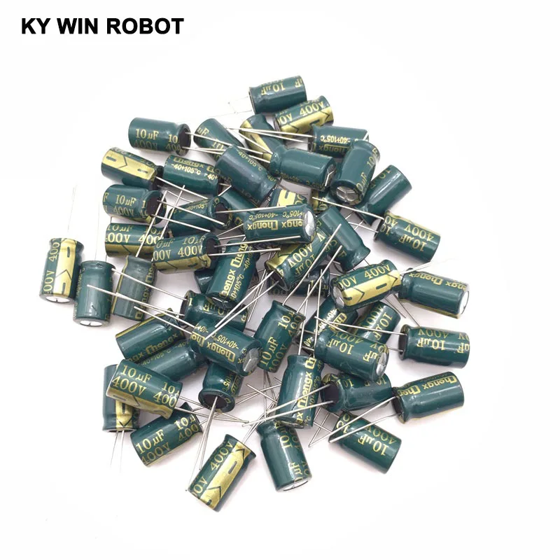 10 шт./пакет 10*17 мм 400 В/10 мкФ электролитический конденсатор|electrolytic capacitors|10uf electrolytic