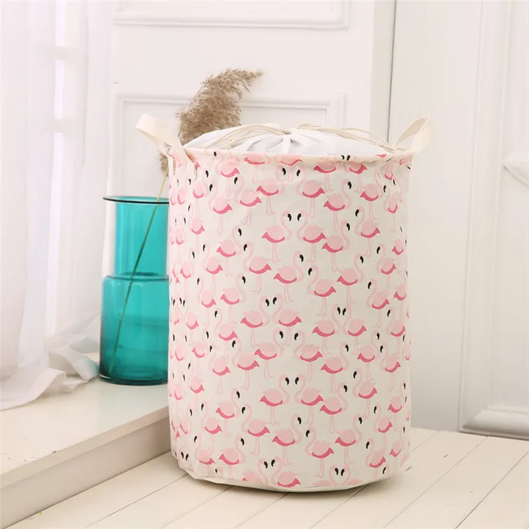 Популярные Геометрические сумки для хранения фламинго на шнурке 35*45 см Складные