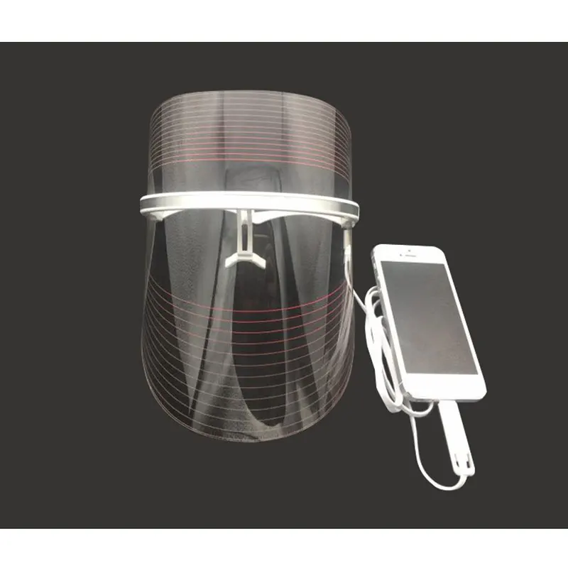 Маска для лица Magic 3 цвета светодиодная красная синяя USB косметический инструмент