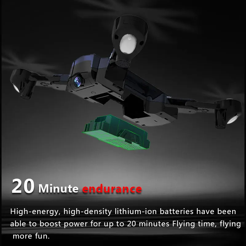 F196 складной Дрон с 2MP HD камерой оптический поток управление жестами 20 минут время