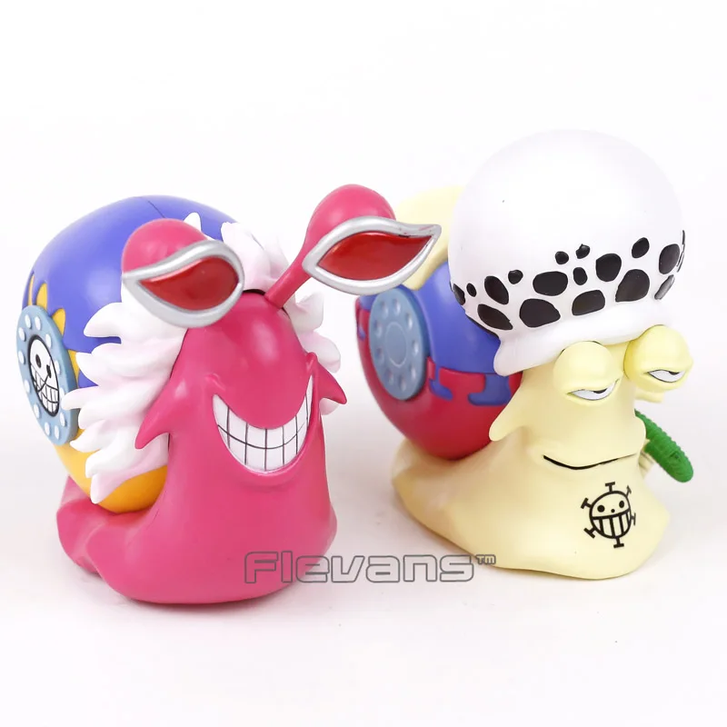 ПВХ Фигурки Trafalgar Law + Doflamingo Den Mushi Telephone коллекционные модели игрушек 2 шт./компл. 11