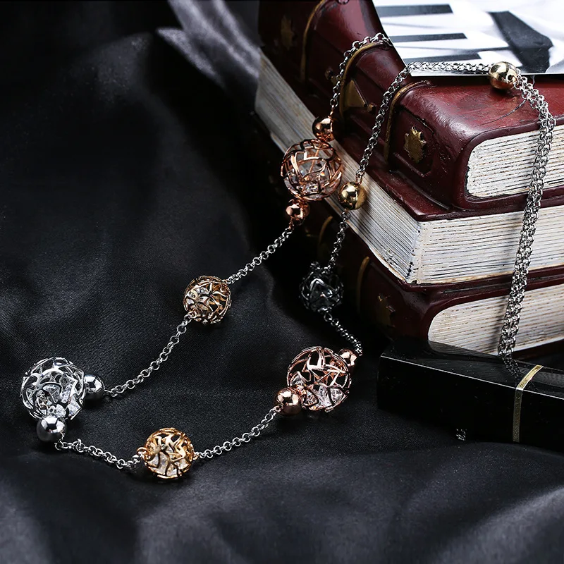 Женская цепочка с кулоном-шариком длиной 100 см | Украшения и аксессуары